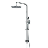 Axus Streamline Shower Column Dual In Div 250Mm Head Air-Fusion H/Shower - Brushed Gun Metal PVD