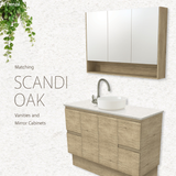 Fienza Edge Wall Hung Tallboy - Scandi Oak