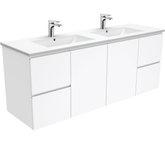 Aspire Unity II 1500 D/Bowl W/Hung Vanity - White 1 Tap Hole
