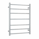 Straight Round Polished Budget Thermorail Ladder - 600X800X122mm 80Watt 7 Bar