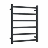 Thermorail STRAIGHT/ SQUARE 600 X 800 X 120MM 104 WATT 6 BAR MATT BLACK