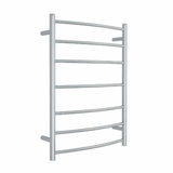 Curved Round Polished Thermorail Ladder - 600x800x150mm 80Watts 7 Bars