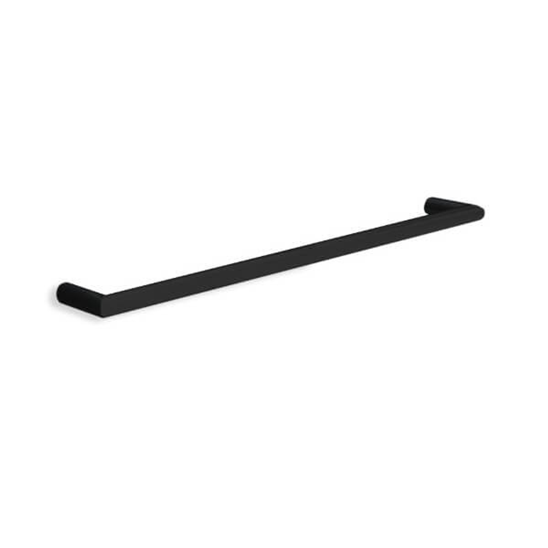 Thermorail Round Heated Single Rail 832X32X100mm 23 Watts - Matt Black