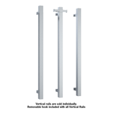 Thermoril Verticle Towel Bar Square 900x142x100mm 12V - Chrome (30Watt)