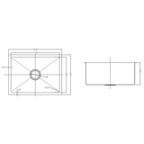 Uptown 250 Single Bowl Interchange Sink 600 X 450 X 250 - Radius Corner