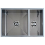 Uptown 250 1 & 1/2 Double Bowl Interchange Sink 674 X 450 X 250 - Radius Corner