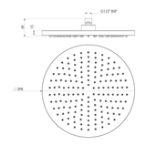 Vivid Phoenix Shower Rose 300mm Round - Chrome