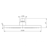 Vivid Phoenix Shower Rose 230Mm Round - Chrome