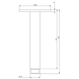 Vivid Ceiling Phoenix Arm 150Mm - Chrome