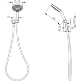 Vivid Hand Phoenix Shower On Bracket - Chrome