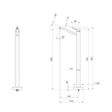 Vivid Floor Mounted Bath Phoenix Mixer - Chrome