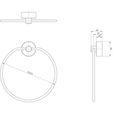 Vivid Hand Phoenix Towel Ring - Chrome