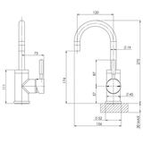 Vivid Basin Phoenix Mixer 120mm Gooseneck - Chrome
