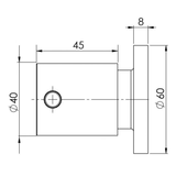 Vivid Pin Lever Wall Top Assemblies - Chrome **Pair**
