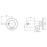 Vivid Pin Lever Washing Machine Stops - Chrome Pair