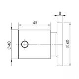 Vivid Pin Lever Wall T/A 15Mm Ext Spindles - Chrome