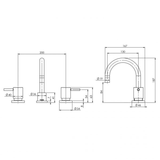 Vivid Pin Lever Phoenix Basin Set Swivel G'Neck Outlet - Chrome