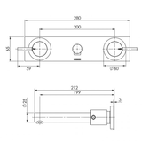 Vivid Pin Lever Phoenix Basin Set 200Mm - Chrome
