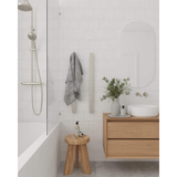 Thermoril Verticle Towel Bar Flat/Pill 900x50x50mm 12V - Brushed Nickel (20Watt)