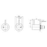 Vivid Slimline Wall Phoenix Top Assemblies - Chrome