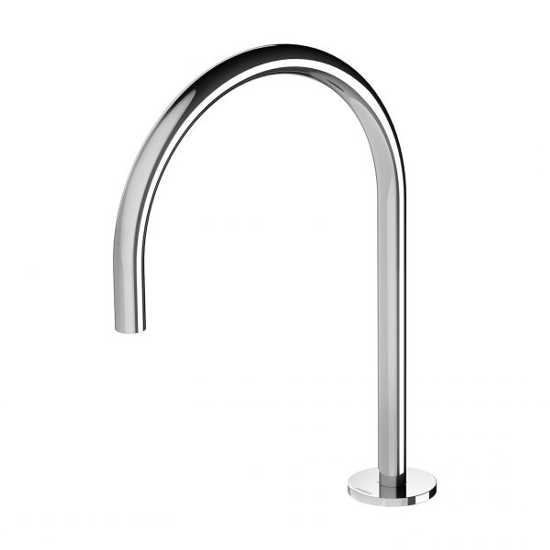 Phoenix Vivid Slimline Hob Sink Outlet 220Mm Gooseneck - Brushed Nickel