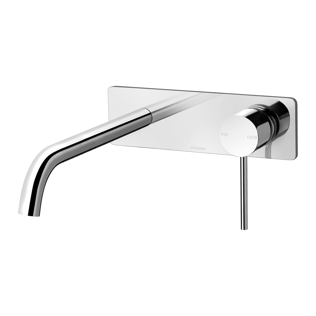 Phoenix Vivid Slimline Switchmix Wall Basin/Bath Mixer Set 230Mm Fit Off Kit - Chrome