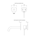 Vivid Slimline Switchmix Wall Basin/Bath Phoenix Mixer Set 60Mm Backplates - Matte Black