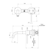 Vivid Slimline Switchmix Wall Basin/Bath Phoenix Mixer Set 60Mm Backplates - Matte Black