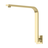Vivid Slimline High Rise Phoenix Shower Arm Square Plate - Brushed Gold