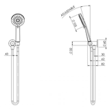 Vivid Slimline Hand Phoenix Shower - Chrome