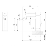 Vivid Slimline Bidet Phoenix Mixer With PopUp Waste - Brushed Nickel
