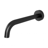 Wall Bath Outlet Phoenix Vivid Slimline Curved 180mm - Matt Black