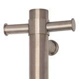 Thermoril Verticle Towel Bar Straight/Round With Hook 900x142x100mm 12V - Brushed Nickel (24Watt)