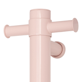 Thermoril Verticle Towel Bar Straight/Round With Hook 900x142x100mm 12V - Dusty Pink (26Watt)