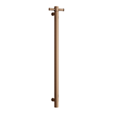 Thermoril Verticle Towel Bar Straight/Round With Hook 900x142x100mm 12V - Brushed Bronze (22Watt)