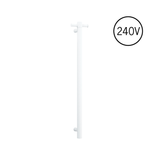 Thermorail Straight/Round 240Volt Vertical Bar 900x142x100mm 22Watts With Optional Hook - Matt White