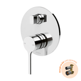 Phoenix Vivid Slimline Oval Switchmix Shower/Bath Diverter Mixer Fit Off Kit - Chrome