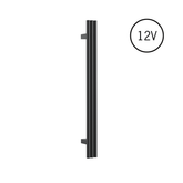 Thermorail Round/Triple Tube 12Volt Vertical Bar 900x75x100mm 39Watts - Matt Black
