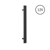 Thermorail Round/Triple Tube 12Volt Vertical Bar 900x75x100mm 39Watts - Matt Black