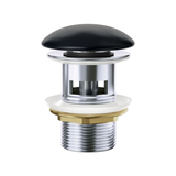 Fienza Domed Waste 32Mm With Overflow Matte Black