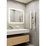 Thermorail Straight/Round 240Volt Vertical Bar 900x142x100mm 22Watts With Optional Hook - Matt White