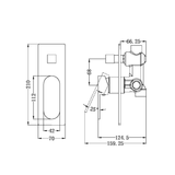 Ecco Shower Nero Mixer With Divertor - Brushed Nickel