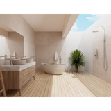 Zen Ss316L Twin Nero Shower - Brushed Nickel