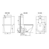 Rimless Extra High Tornado Flush Toilet Suite Zumi Zero