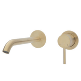 Kaya Basin/Bath Wall Fienza Mixer Set Round Plates 200mm Outlet - Urban Brass/Urban Brass
