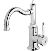 Nostalgia Basin Phoenix Mixer 160mm Shepherds Crook - Chrome/White