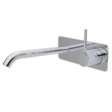 Kaya Up Basin/Bath Wall Fienza Mixer Set 200mm Outlet Set Rectangular Plate - Chrome/Chrome