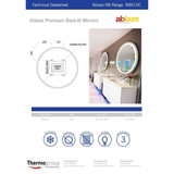 Backlit Round Thermogroup Mirror with Border Cool 610mmØ 18Watts