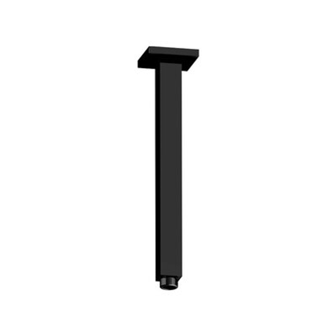 Fienza Square Ceiling Dropper 450Mm - Matte Black 422115C