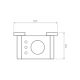 Arcisan Axus Streamline Toothbrush Holder C/W Tumbler - Chrome